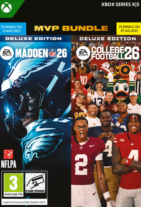 Madden NFL 26 Edición Deluxe y EA SPORTS College Football 26 Edición Deluxe