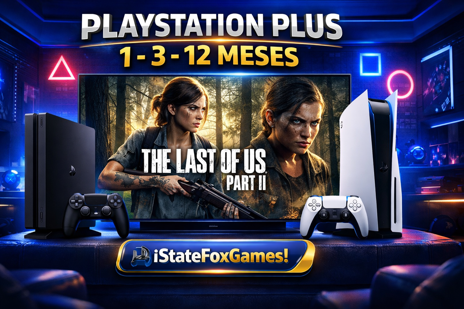 Cuentas PlayStation Plus 1 Mes 3 Meses 12 Meses